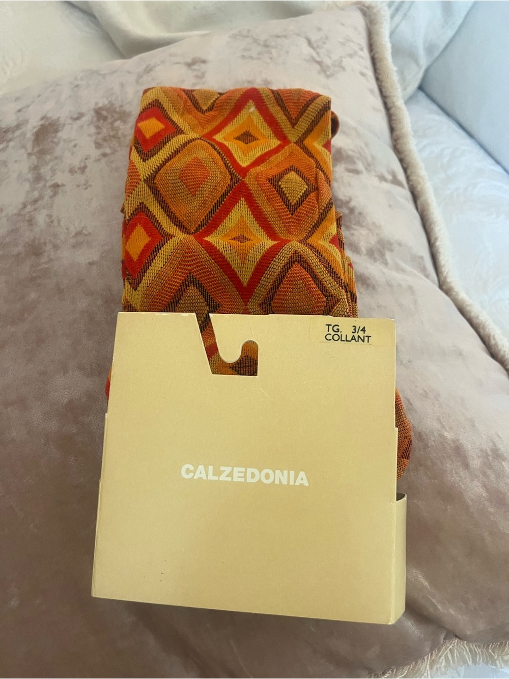 Calzedonia - Orange Geometric opaque hosiery - new with tags